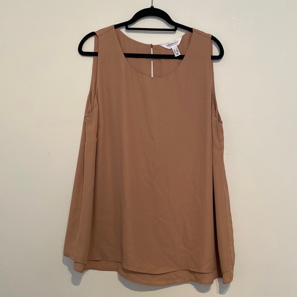 Addition Elle - Beige Swing Blouse - 1X - Picture 1 of 3